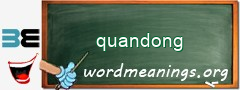 WordMeaning blackboard for quandong